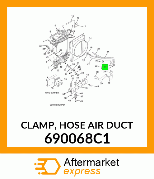 CLAMP, HOSE AIR DUCT 690068C1