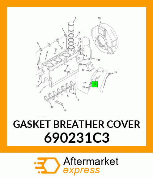 GASKET BREATHER COVER 690231C3