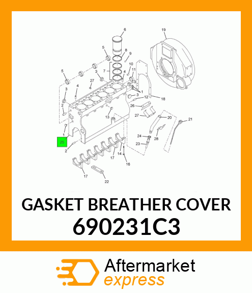 GASKET BREATHER COVER 690231C3