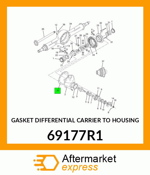 GASKET DIFFERENTIAL CARRIER TO HOUSING 69177R1