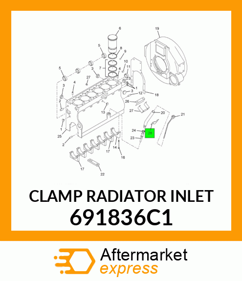 CLAMP RADIATOR INLET 691836C1