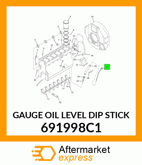 GAUGE OIL LEVEL DIP STICK 691998C1