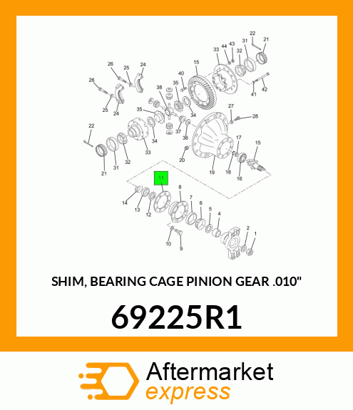 SHIM, BEARING CAGE PINION GEAR .010" 69225R1