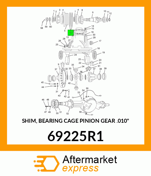 SHIM, BEARING CAGE PINION GEAR .010" 69225R1