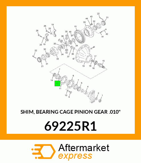 SHIM, BEARING CAGE PINION GEAR .010" 69225R1