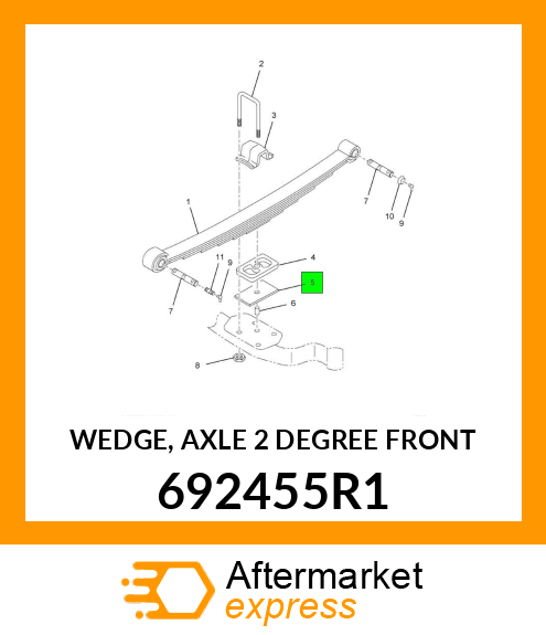 WEDGE, AXLE 2 DEGREE FRONT 692455R1