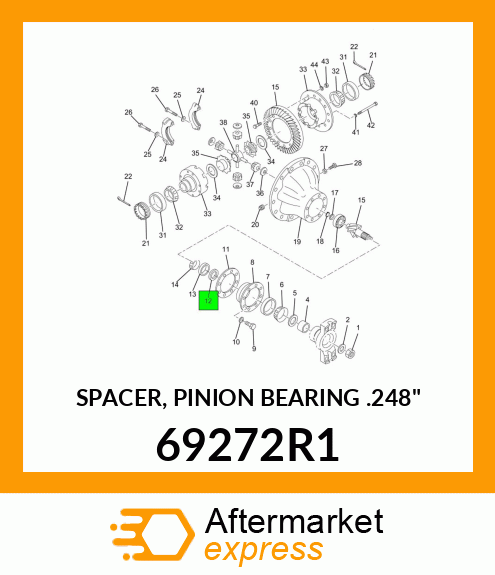 SPACER, PINION BEARING .248" 69272R1