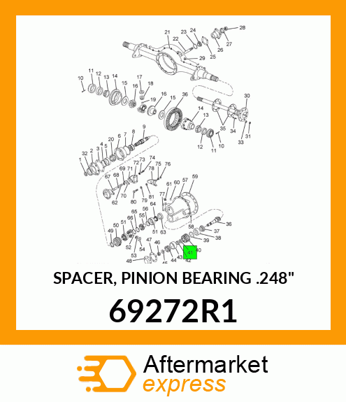 SPACER, PINION BEARING .248" 69272R1