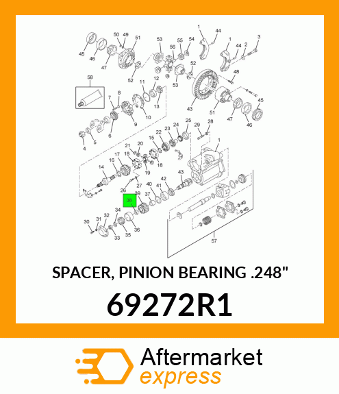 SPACER, PINION BEARING .248" 69272R1