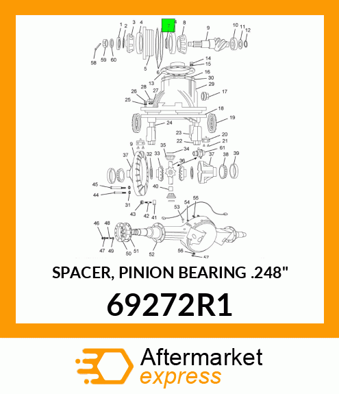 SPACER, PINION BEARING .248" 69272R1