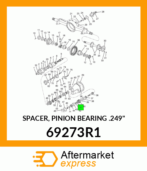 SPACER, PINION BEARING .249" 69273R1