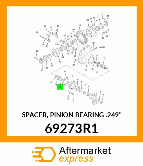 SPACER, PINION BEARING .249" 69273R1