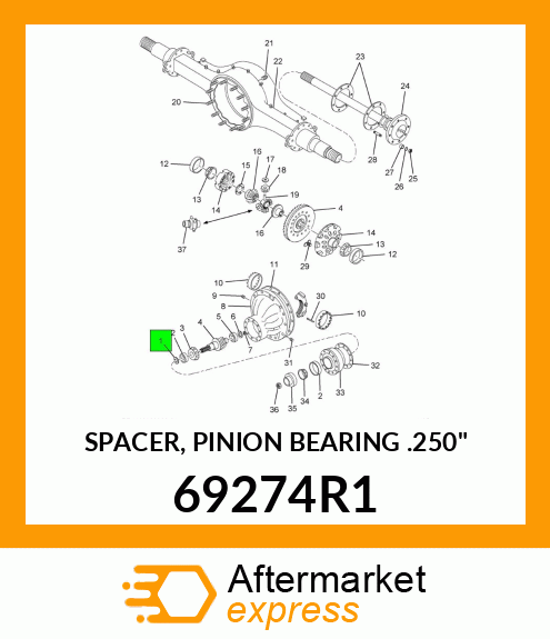 SPACER, PINION BEARING .250" 69274R1