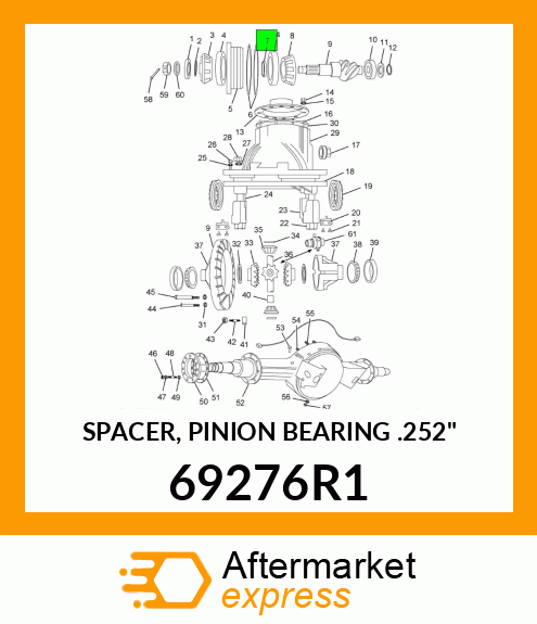 SPACER, PINION BEARING .252" 69276R1