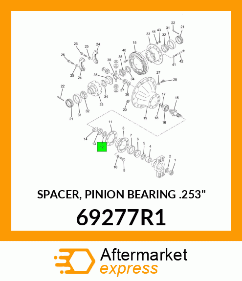 SPACER, PINION BEARING .253" 69277R1