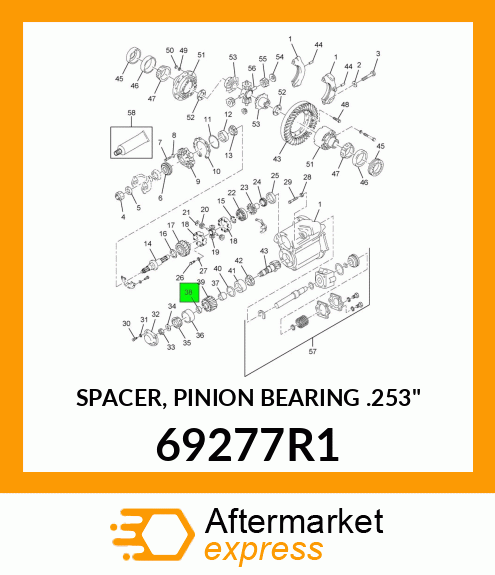 SPACER, PINION BEARING .253" 69277R1