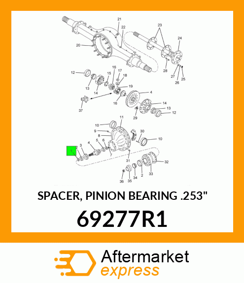 SPACER, PINION BEARING .253" 69277R1