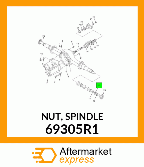 NUT, SPINDLE 69305R1