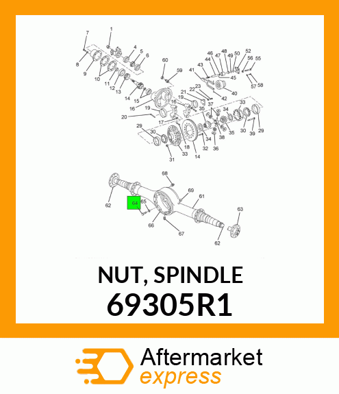 NUT, SPINDLE 69305R1