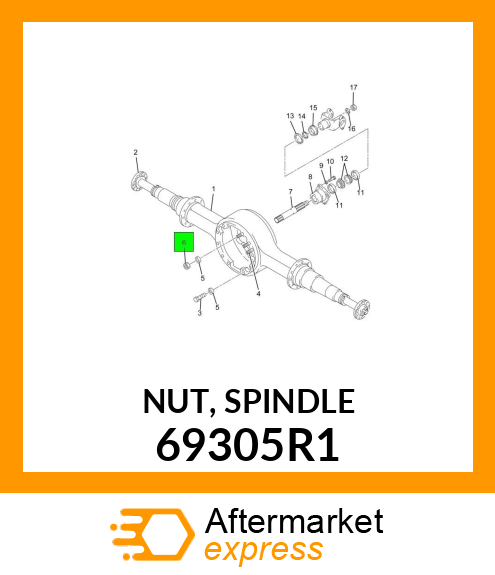 NUT, SPINDLE 69305R1