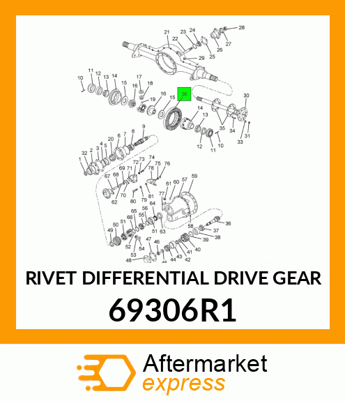 RIVET DIFFERENTIAL DRIVE GEAR 69306R1