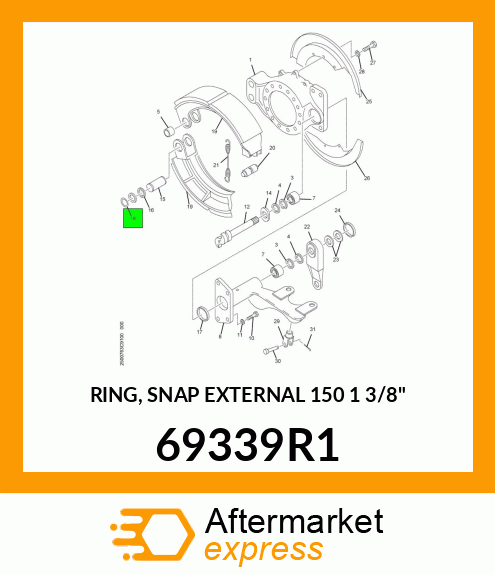 RING, SNAP EXTERNAL 150 1 3/8" 69339R1