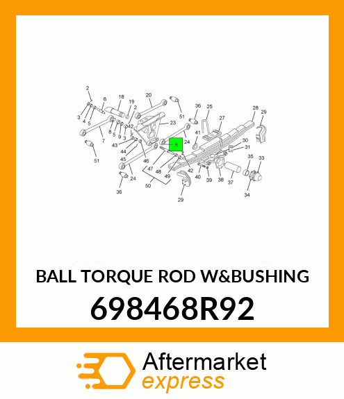 BALL TORQUE ROD W&BUSHING 698468R92