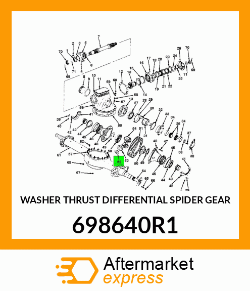 WASHER THRUST DIFFERENTIAL SPIDER GEAR 698640R1