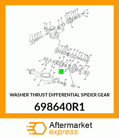 WASHER THRUST DIFFERENTIAL SPIDER GEAR 698640R1