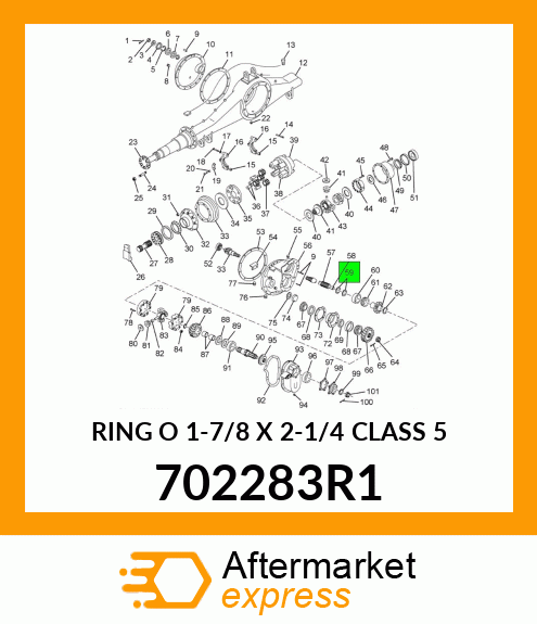 RING O 1-7/8 X 2-1/4 CLASS 5 702283R1