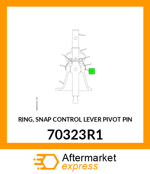 RING, SNAP CONTROL LEVER PIVOT PIN 70323R1