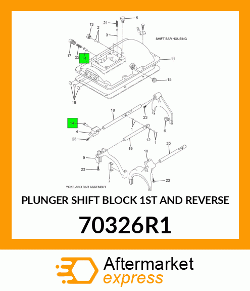 PLUNGER SHIFT BLOCK 1ST AND REVERSE 70326R1