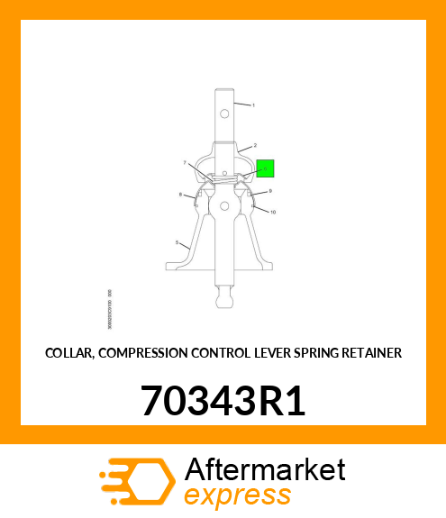 COLLAR, COMPRESSION CONTROL LEVER SPRING RETAINER 70343R1