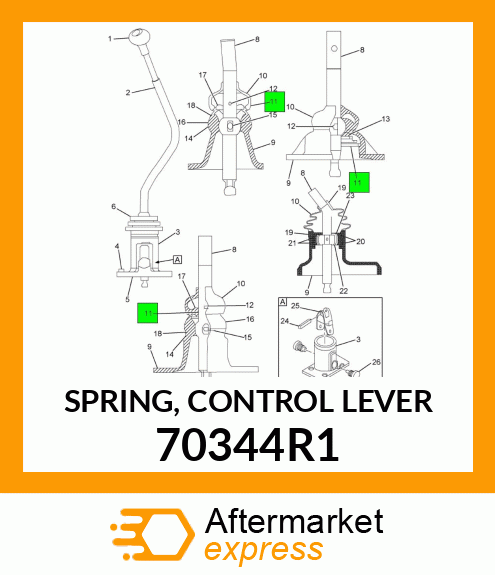 SPRING, CONTROL LEVER 70344R1