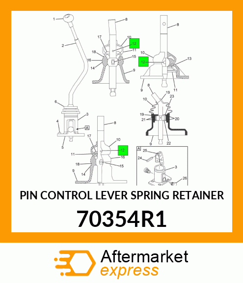 PIN CONTROL LEVER SPRING RETAINER 70354R1