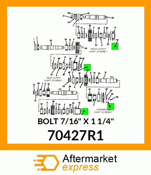 BOLT 7/16" X 1 1/4" 70427R1