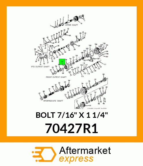 BOLT 7/16" X 1 1/4" 70427R1