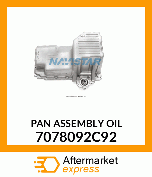 PAN ASSEMBLY OIL 7078092C92