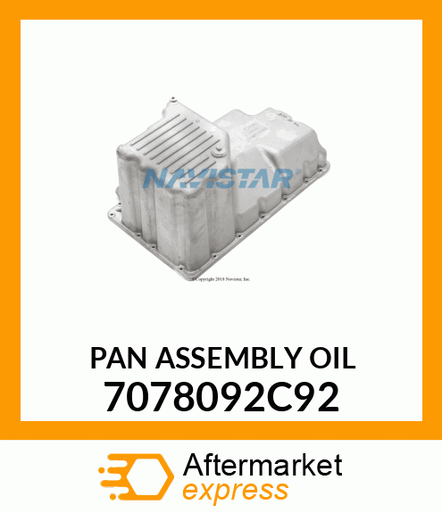 PAN ASSEMBLY OIL 7078092C92