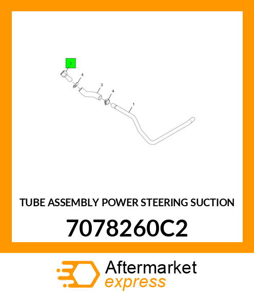 TUBE ASSEMBLY POWER STEERING SUCTION 7078260C2