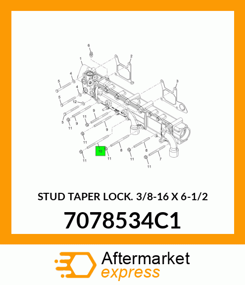 STUD TAPER LOCK 3/8-16 X 6-1/2 7078534C1