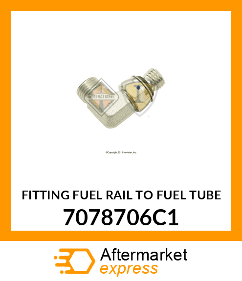 FITTING FUEL RAIL TO FUEL TUBE 7078706C1