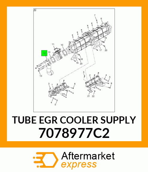 TUBE EGR COOLER SUPPLY 7078977C2