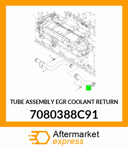 TUBE ASSEMBLY EGR COOLANT RETURN 7080388C91