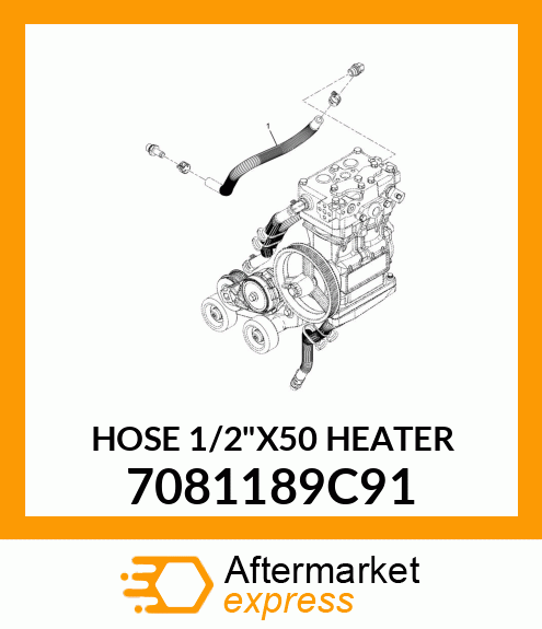 HOSE 1/2"X50 HEATER 7081189C91