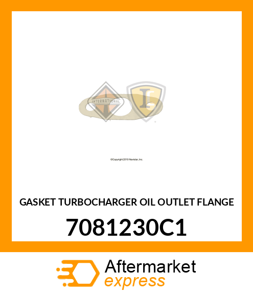 GASKET TURBOCHARGER OIL OUTLET FLANGE 7081230C1