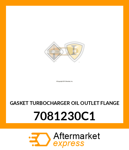 GASKET TURBOCHARGER OIL OUTLET FLANGE 7081230C1