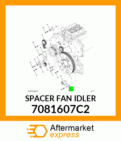 SPACER FAN IDLER 7081607C2