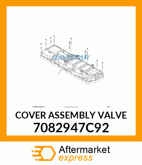 COVER ASSEMBLY VALVE 7082947C92