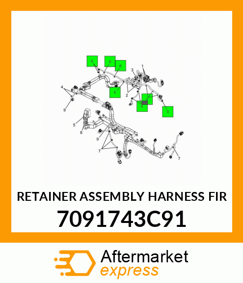 RETAINER ASSEMBLY HARNESS FIR 7091743C91
